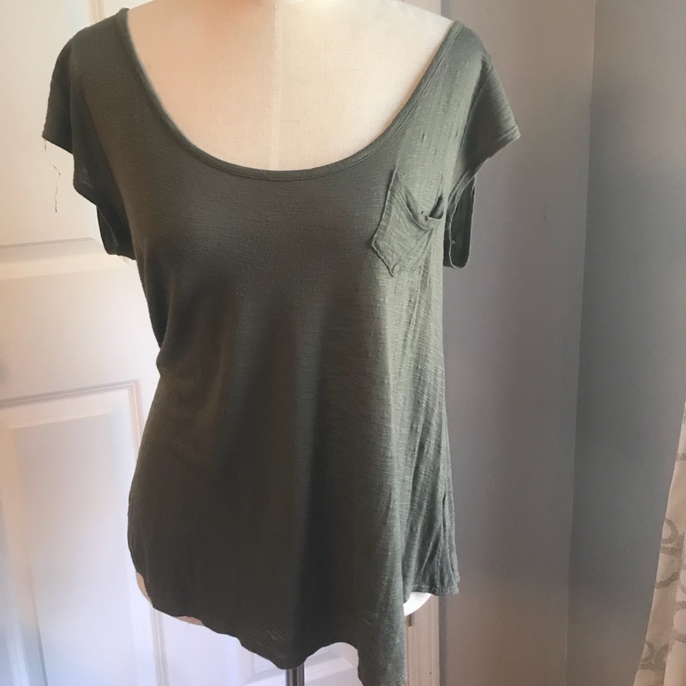 Urban behavior army green top